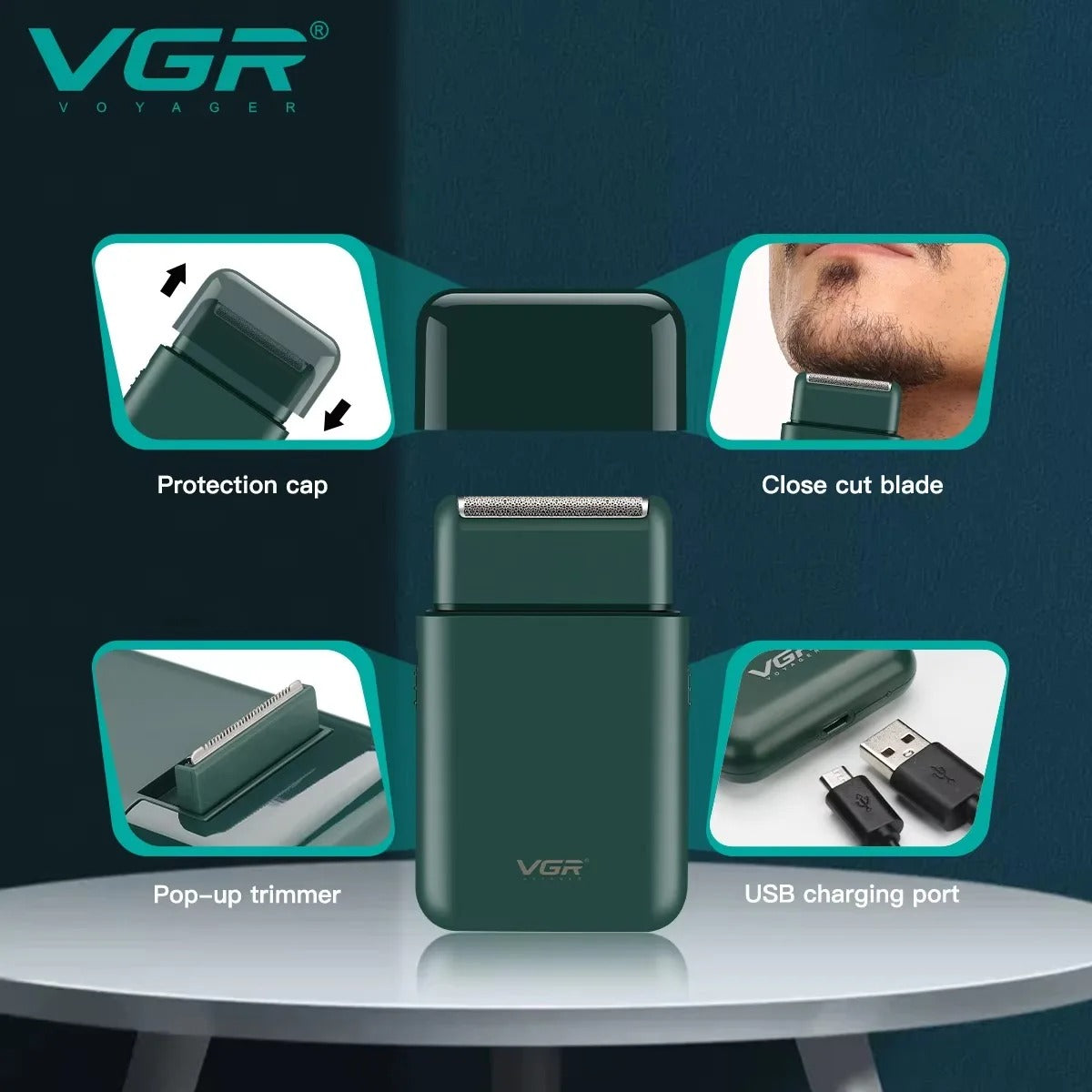 Afeitadora Portatil Recargable Vrg390
